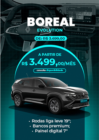 RENAUL BOREAL EVOLUTION ASSINATURA DE CARRO BYECAR